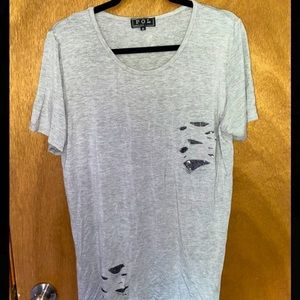 POL Distressed Grey Sequin Tshirt